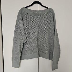 Old Navy Women's Off-the-Shoulder Gray Sweater